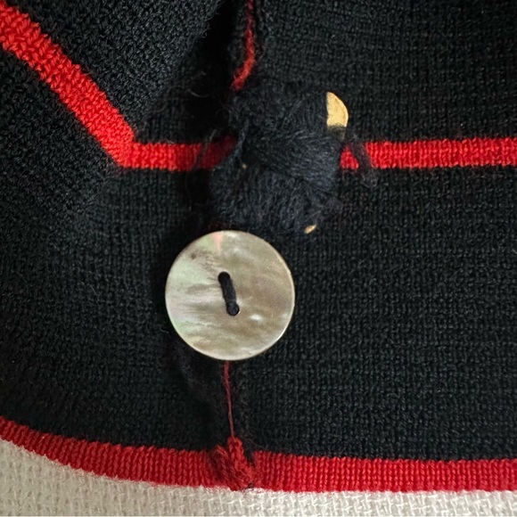 Alix International 60s Wool VTG Italian Floral Cardigan - Picture 13 of 14